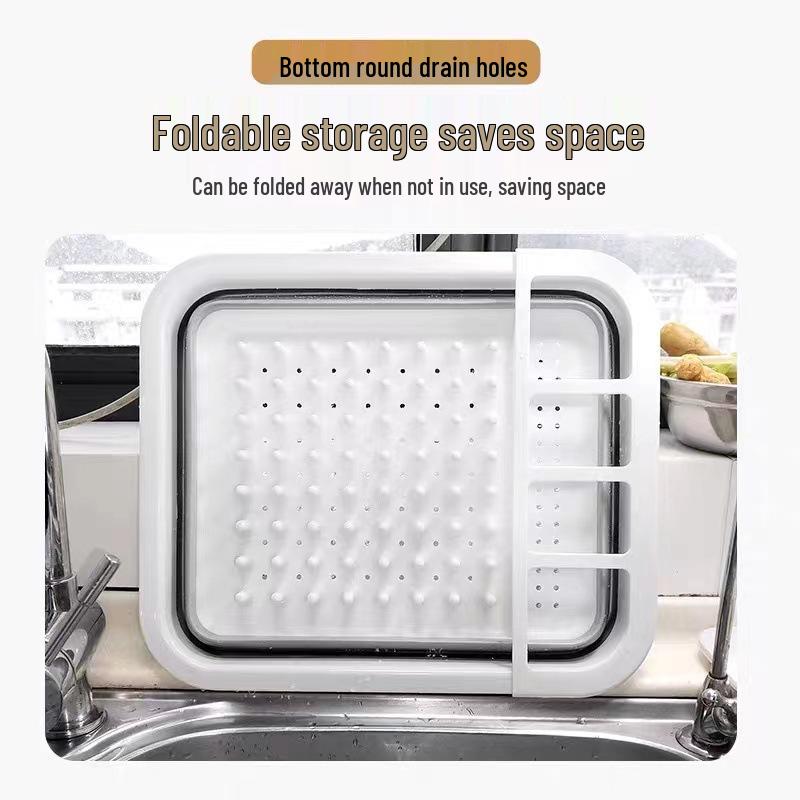 Foldable Kitchen Dish Drying Rack and Basket