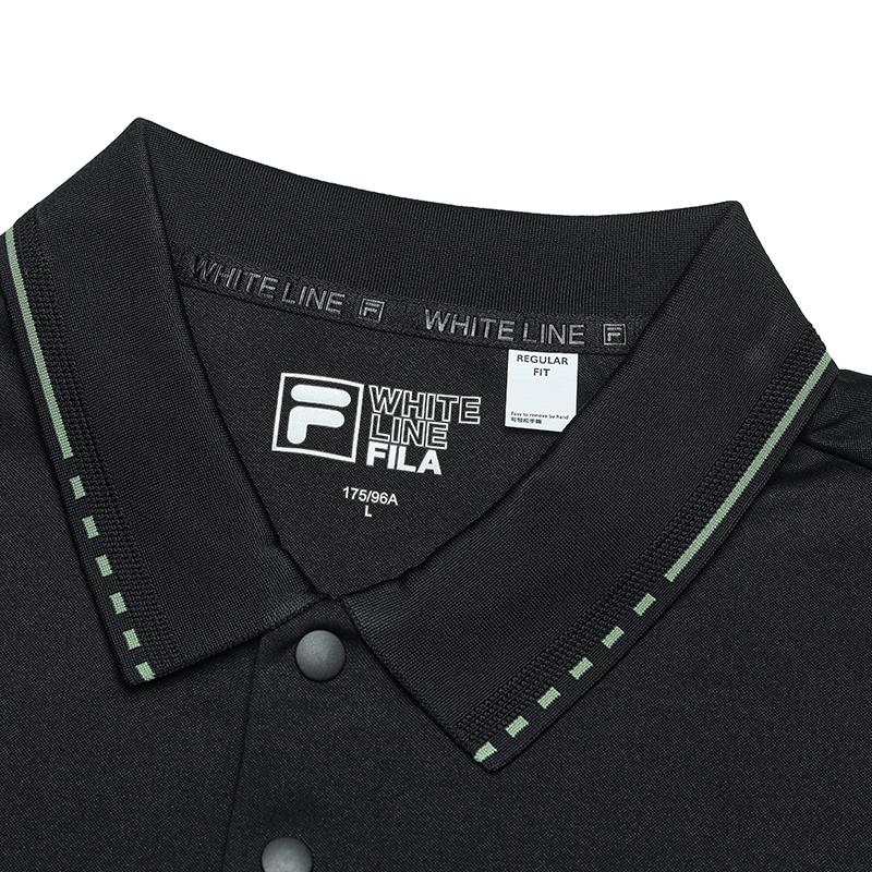 New FILA Polo Shirt Men's Jet Black F11M513103F-BK