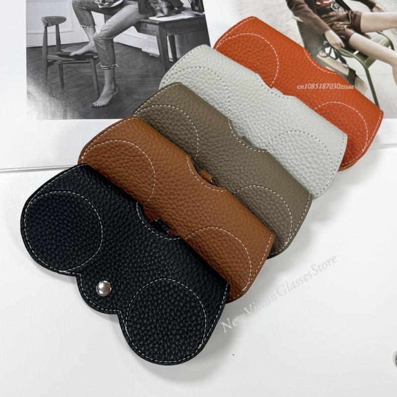 PU Leather Eyeglasses Storage Bag Fashion Lanyard Sunglasses Protective Case Portable Eyewear Pouch