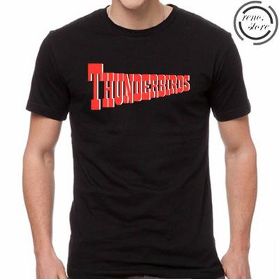 Thunderbirds Tv Show Logo Black Unisex T-shirt
