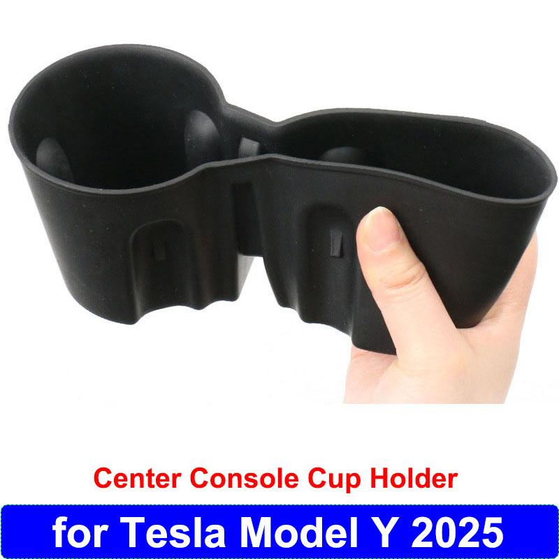 for Tesla Model Y Juniper 2025 Center Console Organizer Storage Box Anti-slip Cup Mat Armrest Box Hidden Storage Box Accessories
