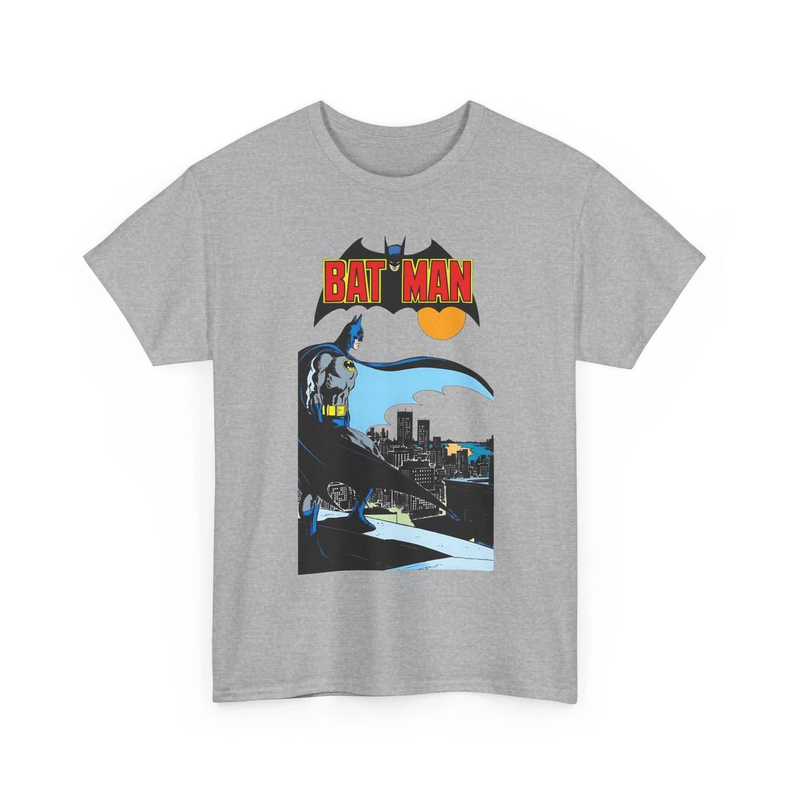 Batman T-Shirt - Jim Aparo Art - Dark Knight Looking Over Gotham - DC Comics S