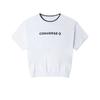 Converse Crop Tops Women's White Crew Neck Moderate 10024771-A04