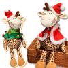 Kawaii Christmas Giraffe Plush Doll Santa Hat Long Neck Giraffe Plush Toy Home Decoration for Boys and Girls Christmas Gifts