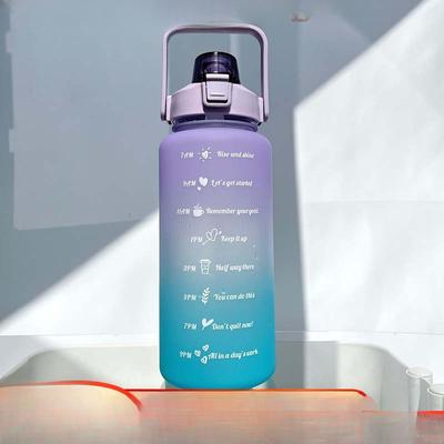 Borraccia di Grande Capacità Sport all'Aperto Fitness Bicchiere di Plastica Maschile 2L Space Cup Colore Gradiente Opaco Bicchiere d'Acqua