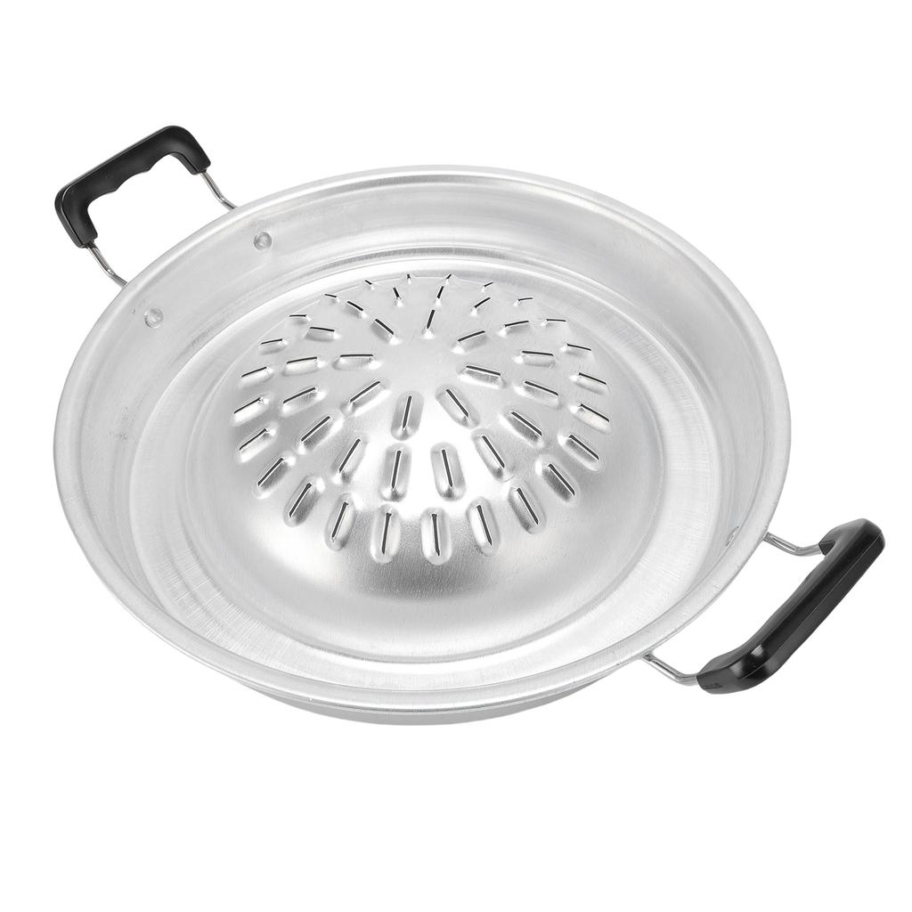 Thajský BBQ grilovací pánev 2 v 1 Nepřilnavý Rovnoměrné zahřívání Hliníkový horký hrnec Gril Pánev na dřevěné uhlí pro vnitřní i venkovní použití