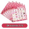 Day Valentine Themed Couple Interactive Fun Desktop Card Bingo Props Game
