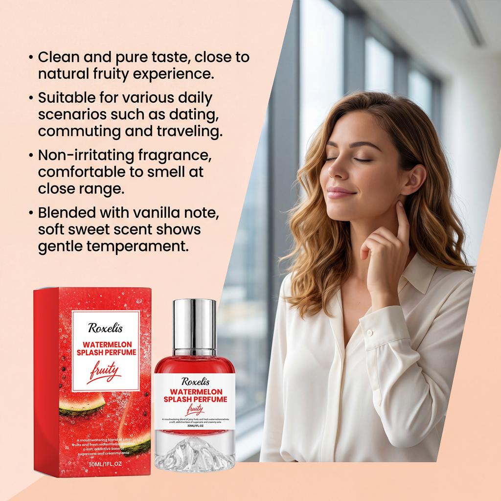 Watermelon Sugar Cane Perfume - Summer Outdoor Dating Travel Fresh Fruity Scent Natural Long-Lasting Unique Aroma Portable Body Spray 30ml