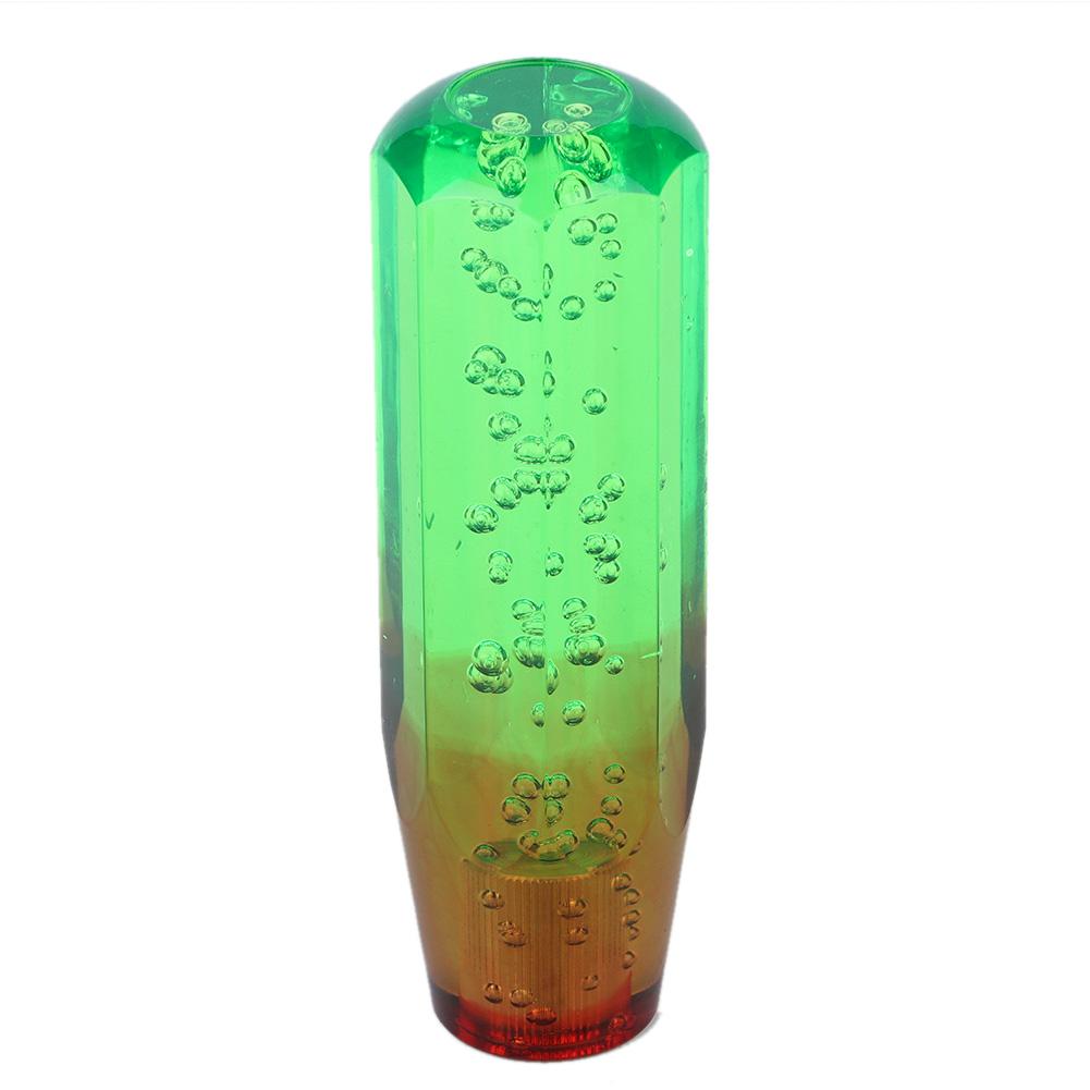 Universal Two Color Crystal Bubble Shift Knob Manual Gear Stick Lever Head with 8mm 10mm Threaded