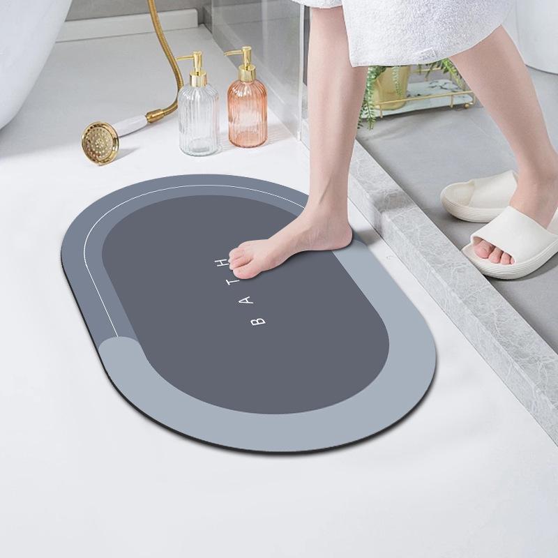 Non-Slip Diatomaceous Earth Bath Mat - Quick Dry, Dirt-Resistant, High Absorbency