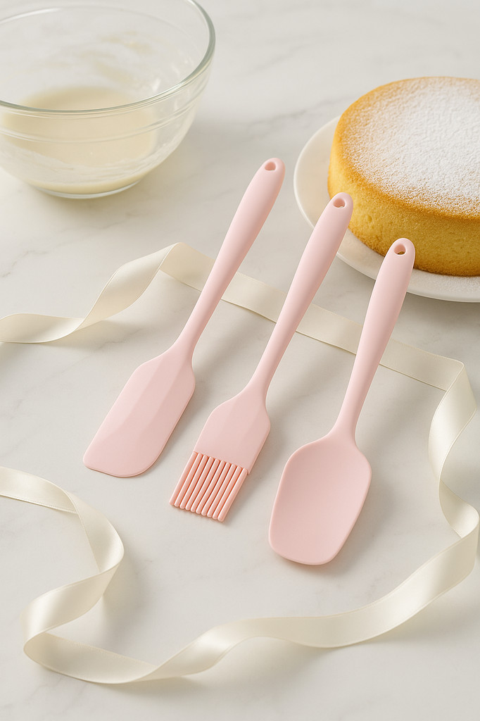1 zestaw zestaw łopatek jednoczęściowy projekt żaroodporny silikonowy krem mąka ciasto przybory do pieczenia zestaw do gotowania