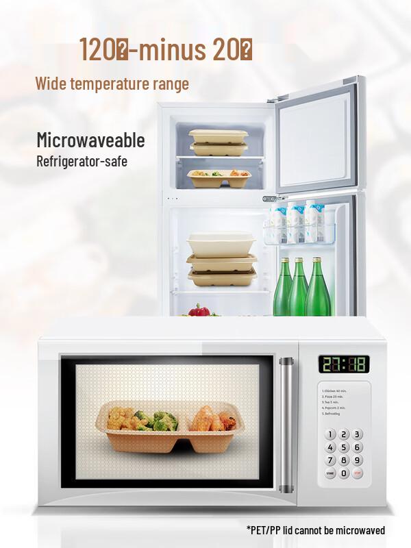 Biodegradable Hinged-Lid Food Containers