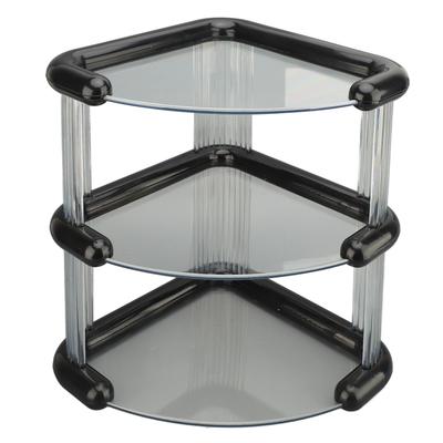 Desktop Corner Stand Multipurpose Simple Stylish Large Capacity 3 Tiers Corner Storage Organizer