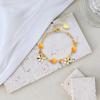 Adjustable New Design Gold Plated Stainless Steel fruit Orange Flower Bracelet Women's girl Luxury Gifts