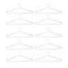 10pcs Clothes Hangers Stainless Steel Heavy Duty Prevent Slip Space Saving Coat Drying Hangers