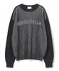 BEENTRILL Jacquard Logo Two-Tone Knit (Charcoal)