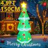 4.9FT LED Lit Inflatable Xmas Yard Decorations Christmas Tree with Candy Canes Christmas Supplies Home Decor Ornaments Toy Gifts