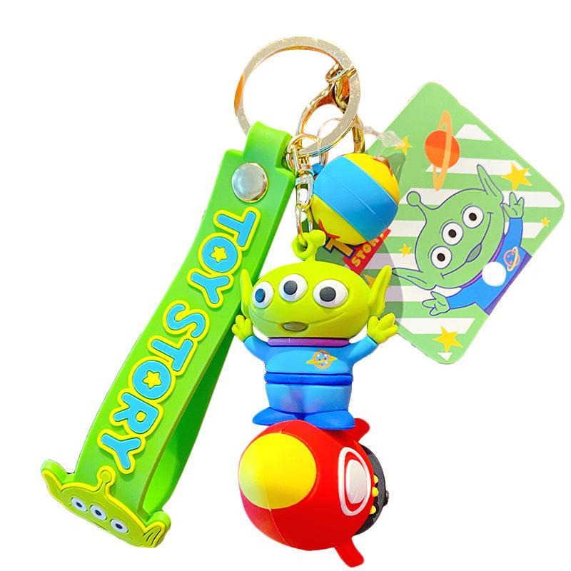 Three-Eyed Keychain Toy Story Cartoon Doll Pendant Bag Pendant Personalized Car Key Chain