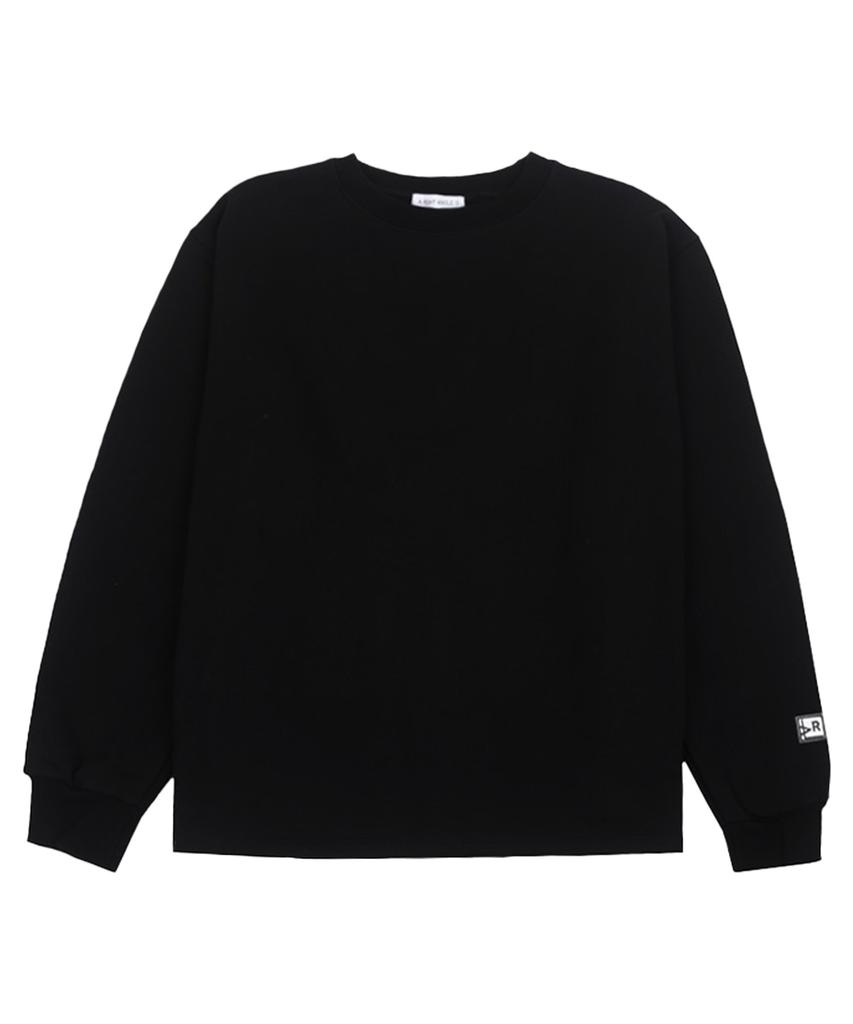 Eolaiteuaenggeul 1000Gheavy Cotton Patch Sweat Black