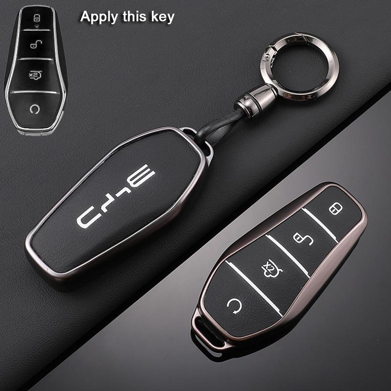 Car Key Case For BYD Yuan Plus ATTO 3 Song Han Pro Dmi Dolphin Seagull Seal U Leather Auto Accessories Keychain Key Cover Shell