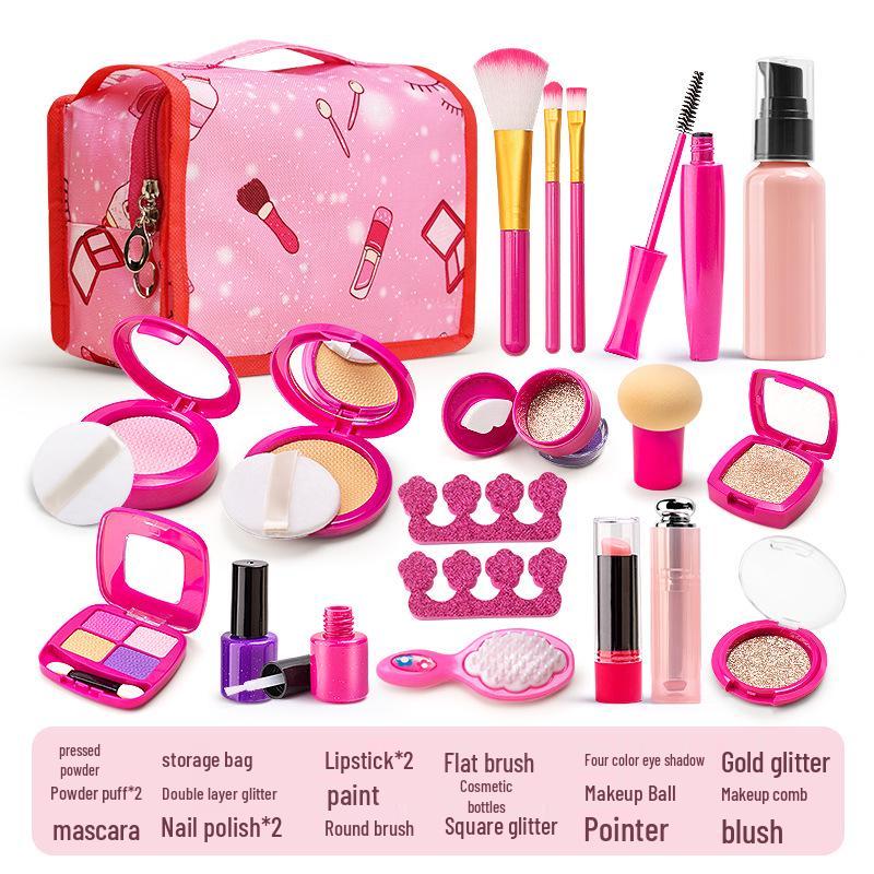 Simulation Cosmetics Toy Set: Colorless Lipstick & Nail Polish for Kids