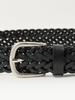 [BEAMS HART] Leather Belt, Leather Mesh Belt, Men's, BLACK, Size M