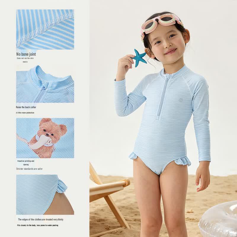 Q21 Collection Kids' Sun-Protective Quick-Dry Swimsuit Set