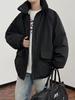Men's Korean Style Stand Collar Puffer Jacket – Autumn/Winter Casual Loose Fit