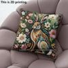 Vintage Floral Rabbit Decorative Throw Pillow Covers Pattern Cushion Cover Suitable For Sofa Bedroom Car Pillow Cover
