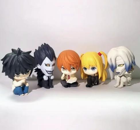 5pcs/set Anime Death Note Rem Ryuk Light Yagami L Misa Amane Cute Model Toys 5cm no box
