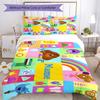 3pcs Custom Name Hey Duggee Bedding Set Duvet Cover Closure Includes 1 Duvet Cover & 2 Pillowcases, Soft and Comfortable for All Seasons.