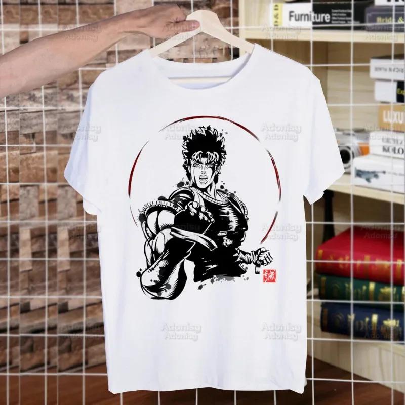 JOJO Manga Men Women T-shirt Crew Neck Fitted Soft JOJO's Bizarre Adventure Tshirt Tee Shirt Clothes Kujo Jotaro Anime T-shirt