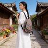 Canvas Vintage Embroidered Backpack With Floral Pattern For Casual Travel And Girls