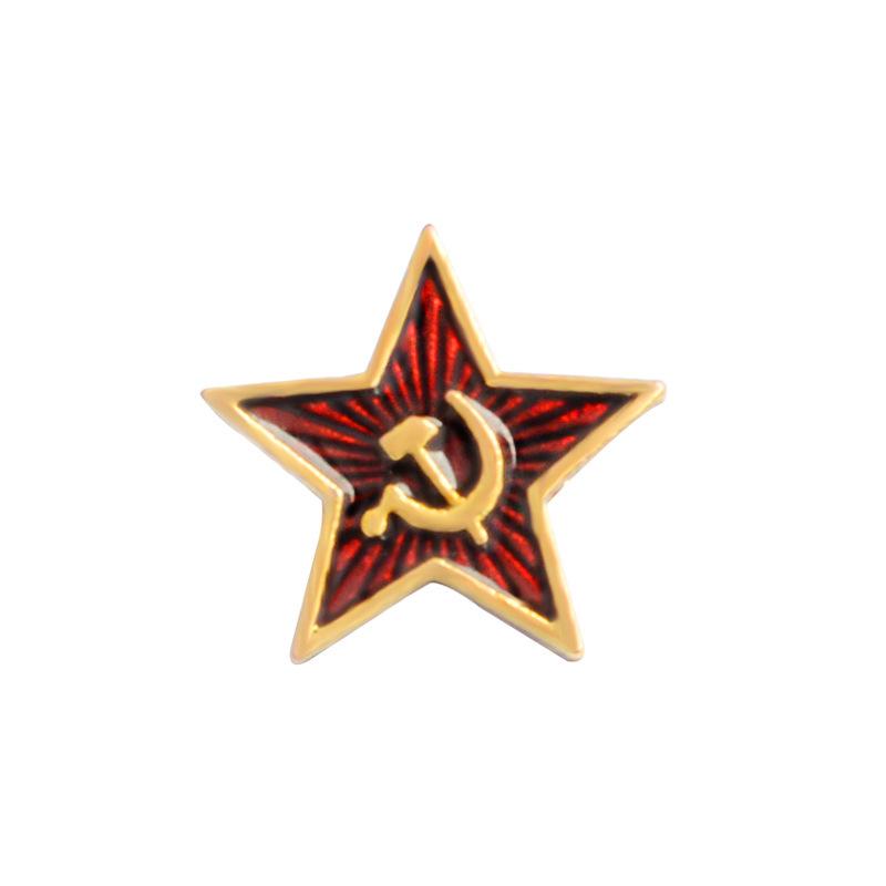 Unique Denim Wheat Ear Alloy Brooch - Painted Badge Collar Accessory