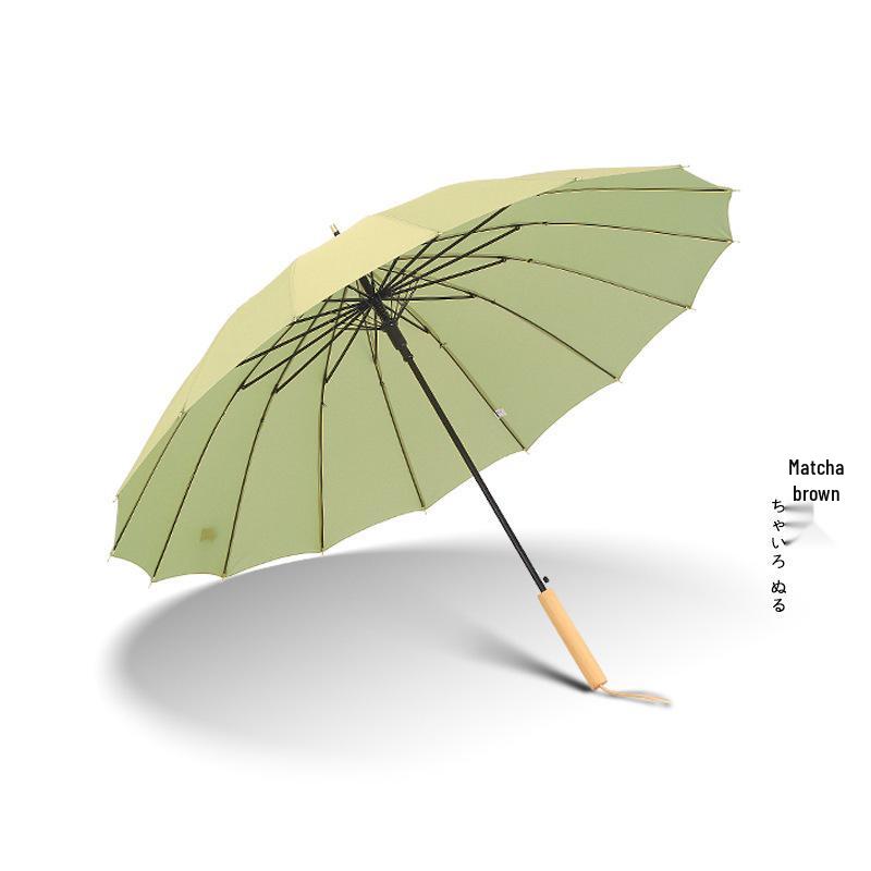 Sturdy 16-Rib Large-Handle Umbrella with Custom Logo for Primary School Students