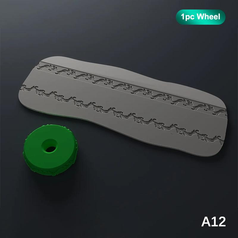 Clay Stamp Roller Ceramic Texture Wheel Geometric Flower Patterns Diy Clay Tools Body Painting Stamps Durable Art Decor