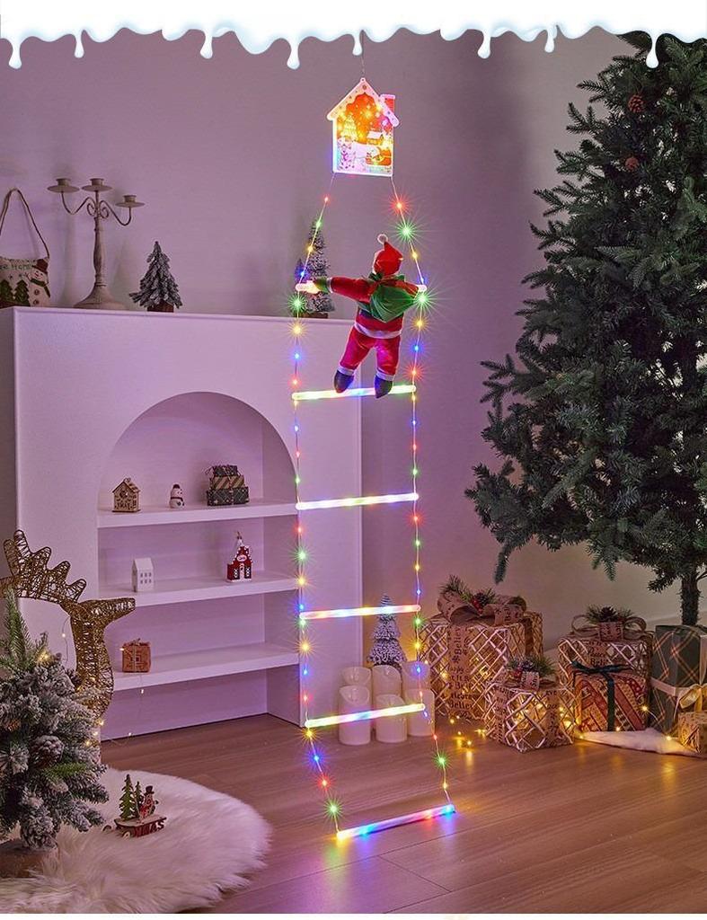 Waterproof LED Outdoor Christmas Ladder Lights for Festive Courtyard Decoration