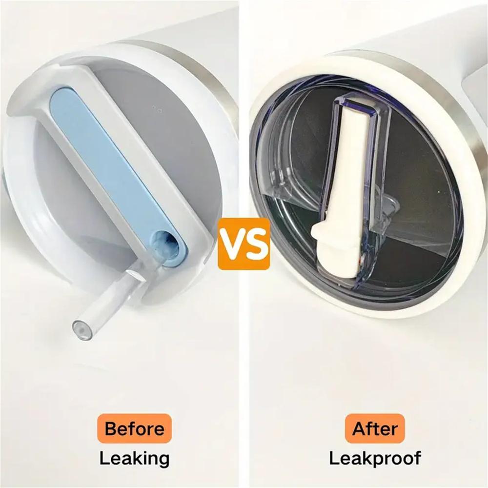 40oz Tumbler Reusable Straw Lid with Spill-Proof Flip Cover Replacement Water Bottle Lid for Outdoor Sports Travel Holiday Gift