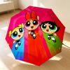Powerpuff Girls 8 Ribs 3Fold Black Glue Uv Protection Umbrella Sun Protection Rainproof Compact Folding Umbrella For Travel Daily Use C923508