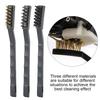 3 Pcs Cleaning Brush 3D Printer Dust Rust Cleaning Brass Steel Nylon Brush for Nozzle Hot Bed