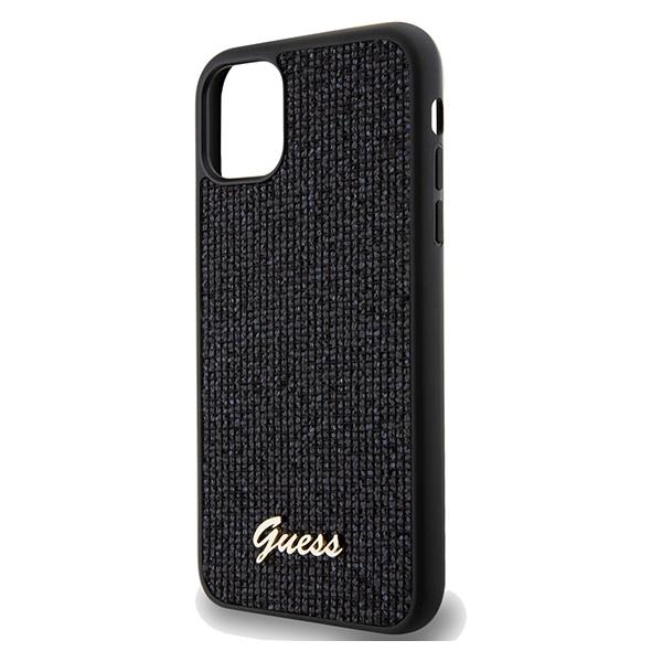 Guess Guhcn61Pmsdgsk Iphone 11 / Xr 6.1 Czarny/Black Hardcase Disco Metal Script