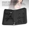 4pcs Hair Extension Tools with Pliers Wire Loop Beading Hook Needle Small Scissors Storage Bag Professional Microlink Tool Kit Black