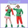 Christmas Elf Adult Cosplay Costume Couple Outfits