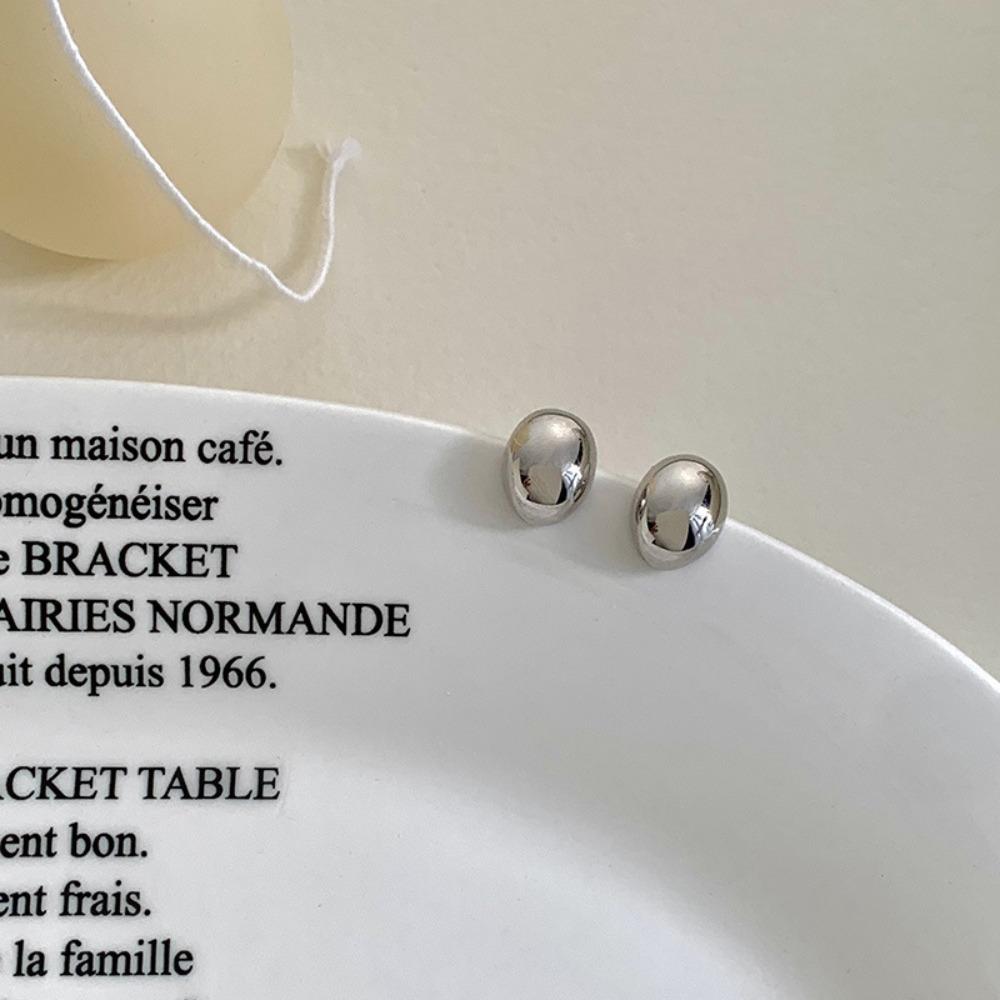 Mini jednoduché kovové náušnice Jednoduché francouzské lesklé náušnice Módní náušnice
