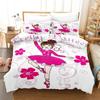Cartoon Ballet Dancing Girl Duvet Cover Set Princess Twin Size Bedding Kids Nordic Bed Cover 150x90 Queen King