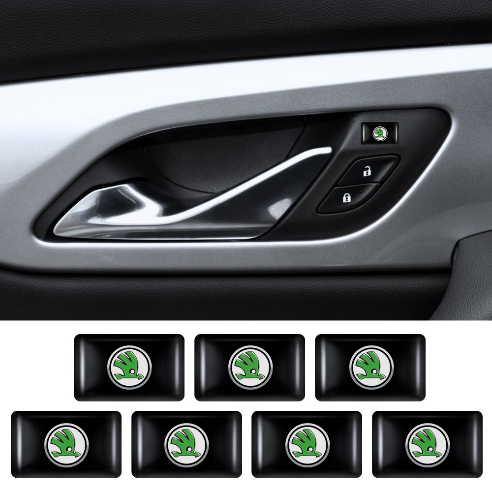 10pcs Car Interior Home Office School Computer Badge Sticker For Skoda S Fabia Rapid Superb Octavia A5 a7 2 Kodiaq Scala VRS VII kyvc74