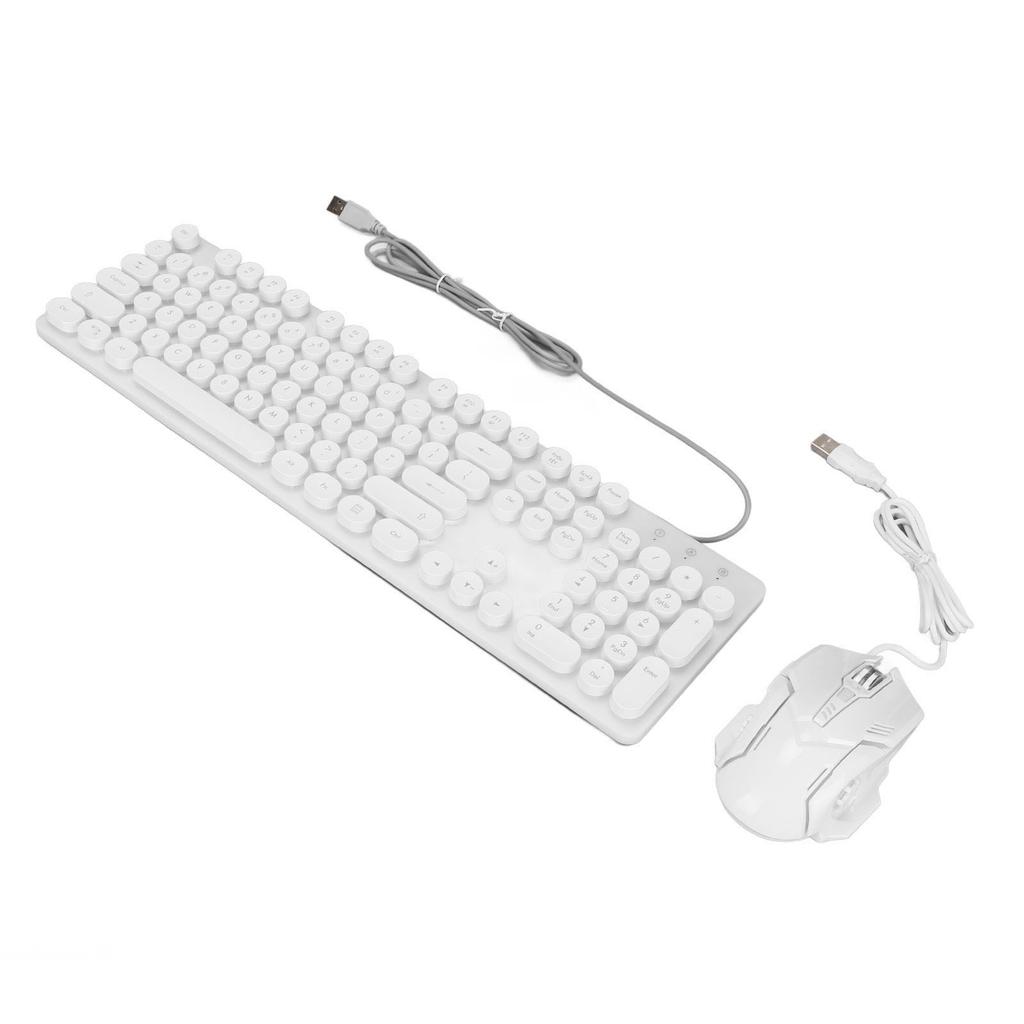 RGB Keyboard Mouse Combo Adjustable RGB Backlit 104 Keys Mechanical Punk Keyboard DPI Mouse Set for