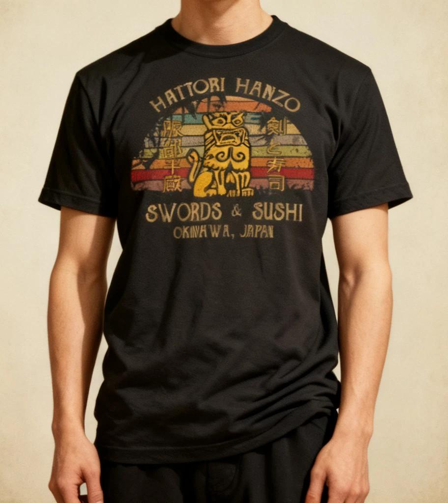 Hattori Hanzo Swords & Sushi Okinawa Japan Vintage Retro T-Shirt NWT L