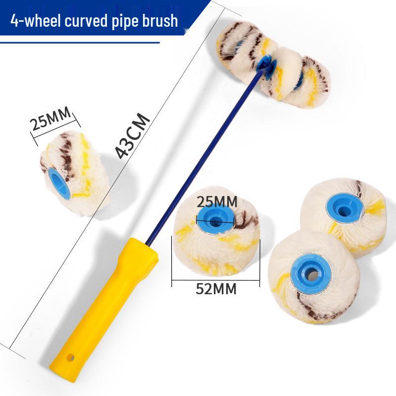 Curved Round Pipe Brush for Scaffolding, Railings, and Fire Paints
