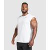 Gymshark Camiseta sin mangas Critical Cut Off Blanco A1a2s Wb57